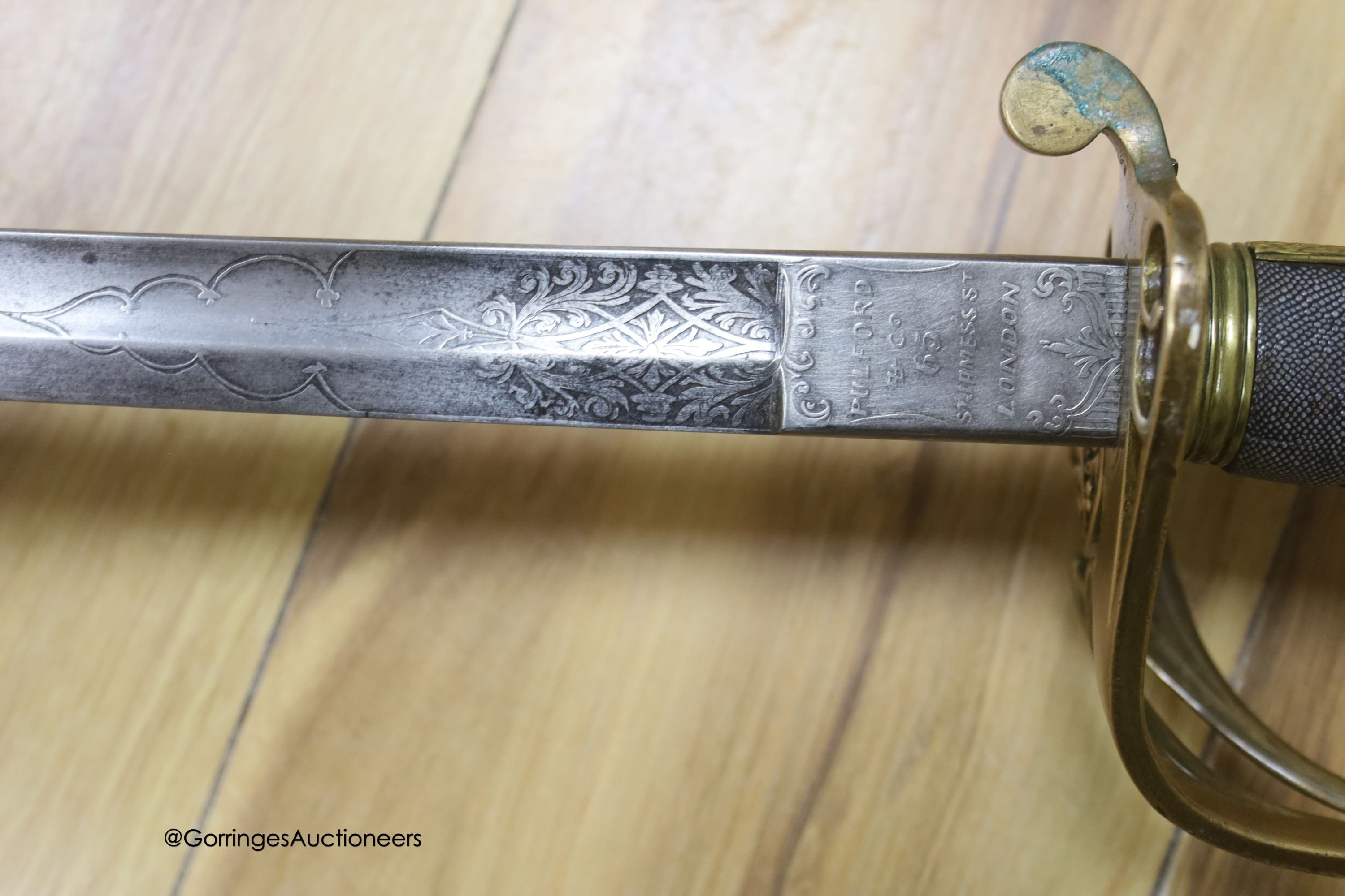 A Victorian officers sword, by Pulford & Co.